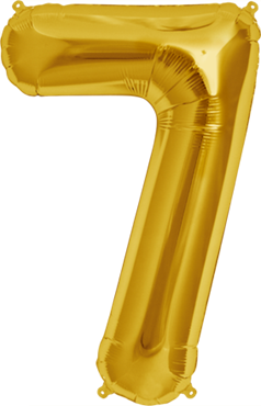 Folienzahl "7" gold 86cm