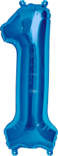 Folienzahl "1" blau 40cm