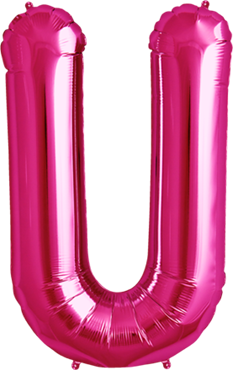 Buchstabe "U" 40cm pink
