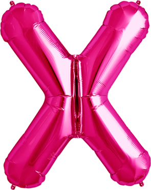 Buchstabe "X" 40cm pink