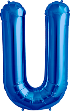 Buchstabe "U" 40cm blau